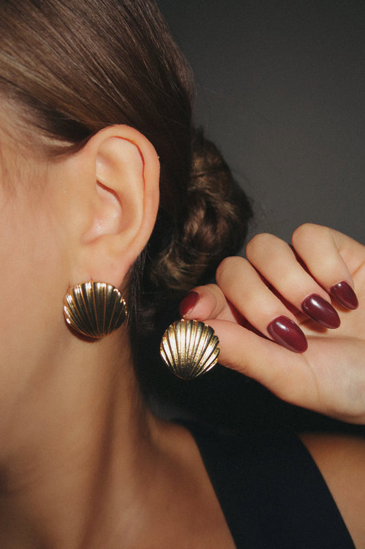 Textured Shell Earrings