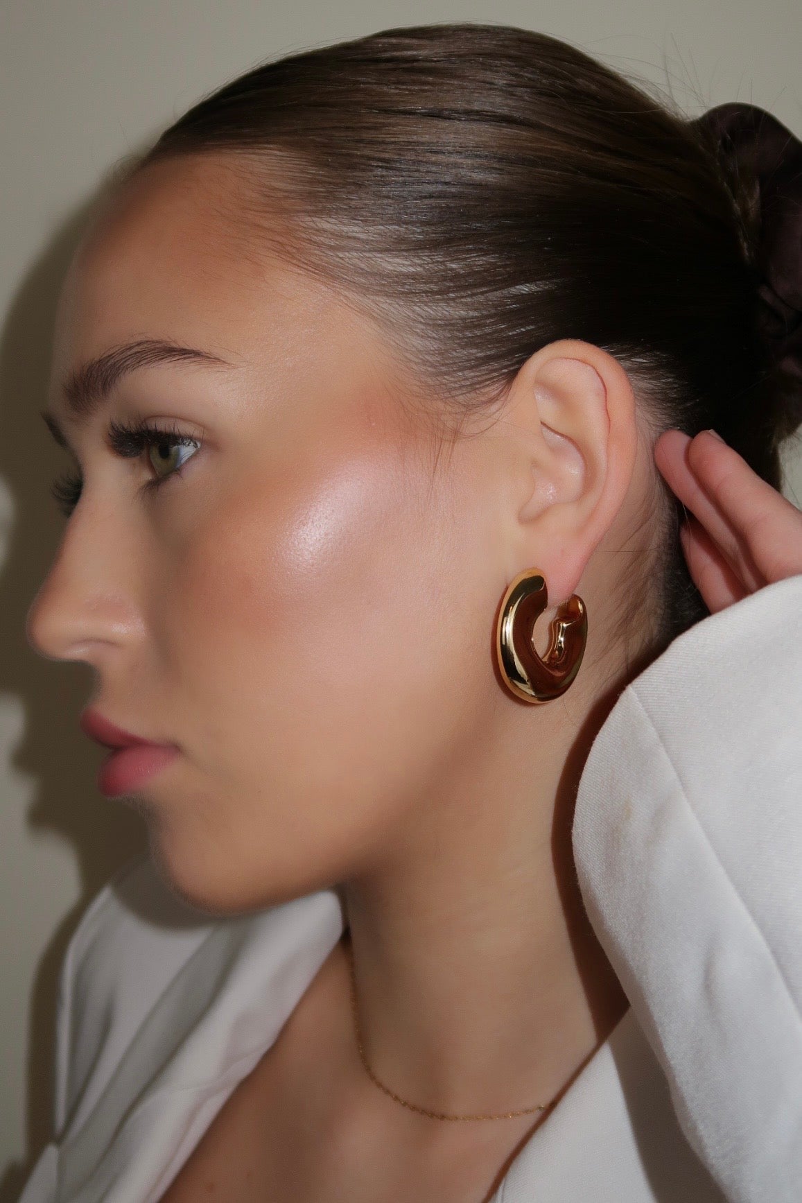 Gold Chunky Hoop Earrings